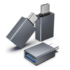 Techsuit - Prémium OTG Adapter SlateVolt (A8) - USB 3.0-ról Type-C-re, 5Gbps, 3A, Alumínium ötvözet, Gyors adatátvitel - Szürke. - 0. kép