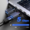 Techsuit - Prémium OTG Adapter SlateVolt (A8) - USB 3.0-ról Type-C-re, 5Gbps, 3A, Alumínium ötvözet, Gyors adatátvitel - Szürke. - 2. kép
