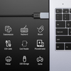 Techsuit - Prémium OTG Adapter SlateVolt (A8) - USB 3.0-ról Type-C-re, 5Gbps, 3A, Alumínium ötvözet, Gyors adatátvitel - Szürke. - 4. kép