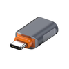Techsuit - Prémium OTG Adapter SlateVolt (A9) - USB-ről Type-C-re, 5 Gbps, 6A, 120W, Plug and Play, Gyors adatátvitel - Szürke / Narancs. - 0. kép