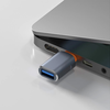 Techsuit - Prémium OTG Adapter SlateVolt (A9) - USB-ről Type-C-re, 5 Gbps, 6A, 120W, Plug and Play, Gyors adatátvitel - Szürke / Narancs. - 3. kép
