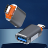 Techsuit - Prémium OTG Adapter SlateVolt (A9) - USB-ről Type-C-re, 5 Gbps, 6A, 120W, Plug and Play, Gyors adatátvitel - Szürke / Narancs. - 4. kép