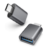 Techsuit - Prémium OTG Adapter SlateVolt (A10) - USB 3.0-ról Type-C-re átalakító, 5Gbps, 3A, cinkötvözet, Thunderbolt 3 támogatással - Szürke - 0. kép