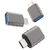 Techsuit - Prémium OTG Adapter SlateVolt (A10) - USB 3.0-ról Type-C-re átalakító, 5Gbps, 3A, cinkötvözet, Thunderbolt 3 támogatással - Szürke - 1. kép
