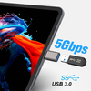Techsuit - Prémium OTG Adapter SlateVolt (A10) - USB 3.0-ról Type-C-re átalakító, 5Gbps, 3A, cinkötvözet, Thunderbolt 3 támogatással - Szürke - 2. kép