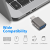 Techsuit - Prémium OTG Adapter SlateVolt (A10) - USB 3.0-ról Type-C-re átalakító, 5Gbps, 3A, cinkötvözet, Thunderbolt 3 támogatással - Szürke - 3. kép
