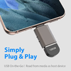 Techsuit - Prémium OTG Adapter SlateVolt (A10) - USB 3.0-ról Type-C-re átalakító, 5Gbps, 3A, cinkötvözet, Thunderbolt 3 támogatással - Szürke - 4. kép