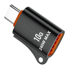Techsuit - OTG Adapter HyperPort (A1) - USB 3.0 női csatlakozóról Type-C férfi csatlakozóra, 10Gbps, 240W, alumíniumötvözet - fekete / narancssárga - 0. kép