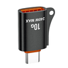 Techsuit - OTG Adapter HyperPort (A1) - USB 3.0 női csatlakozóról Type-C férfi csatlakozóra, 10Gbps, 240W, alumíniumötvözet - fekete / narancssárga - 1. kép