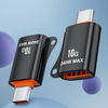 Techsuit - OTG Adapter HyperPort (A1) - USB 3.0 női csatlakozóról Type-C férfi csatlakozóra, 10Gbps, 240W, alumíniumötvözet - fekete / narancssárga - 2. kép