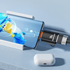 Techsuit - OTG Adapter HyperPort (A1) - USB 3.0 női csatlakozóról Type-C férfi csatlakozóra, 10Gbps, 240W, alumíniumötvözet - fekete / narancssárga - 3. kép