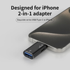 Techsuit - Prémium OTG Adapter AluVoltX (A18) - USB Lightning csatlakozóhoz, Plug and Play, Alumínium ötvözet, Gyors adatátvitel - Fekete - 1. kép
