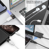 Telefontöltésre és adatátvitelre való Techsuit - HyperPort (A4) OTG Adapter - Type-C női csatlakozó USB férfi típusra, 5Gbps, 6A, 120W, fekete/narancs színben. - 3. kép
