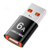 Techsuit - OTG Adapter HyperPort (A5) - USB 3.0 Férfi csatlakozó Type-C Női csatlakozóval, 6A, 5Gbps, Gyors adatátvitel - Fekete / Narancssárga - 0. kép