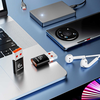 Techsuit - OTG Adapter HyperPort (A5) - USB 3.0 Férfi csatlakozó Type-C Női csatlakozóval, 6A, 5Gbps, Gyors adatátvitel - Fekete / Narancssárga - 1. kép