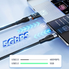 Techsuit - OTG Adapter HyperPort (A5) - USB 3.0 Férfi csatlakozó Type-C Női csatlakozóval, 6A, 5Gbps, Gyors adatátvitel - Fekete / Narancssárga - 4. kép