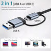 Techsuit - DataBridge 4 az 1-ben dokkolóállomás (H8) - USB, Type-C csatlakozóból USB 3.0, 3x USB 2.0 - Szürke. - 2. kép