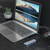 Techsuit - DataBridge 4 az 1-ben dokkolóállomás (H8) - USB, Type-C csatlakozóból USB 3.0, 3x USB 2.0 - Szürke. - 4. kép