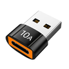 Telefonhoz való OTG Adapter - Techsuit HyperPort (A7) - Type-C Női csatlakozó USB3.0 Férfi csatlakozóra, 5Gbps, 10A Átalakító - Fekete / Narancssárga. - 0. kép