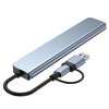 Techsuit - DataBridge 7 az 1-ben dokkoló állomás (H6) - USB, Type-C átalakító USB 3.0-ra, 4x USB 2.0, 2x Type-C - Szürke - 2. kép