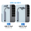 Techsuit - DataBridge 7 az 1-ben dokkoló állomás (H6) - USB, Type-C átalakító USB 3.0-ra, 4x USB 2.0, 2x Type-C - Szürke - 3. kép