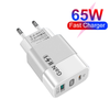 Techsuit - Fali töltő (CHPD131) - GaN, USB, Type-C, Gyors töltés, 65W - Fehér. - 0. kép