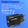 Techsuit - Fali töltő (CHPD131) - GaN, USB, Type-C, Gyors töltés, 65W - Fekete. - 1. kép