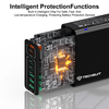 Techsuit - Fali Töltő (CHPD224) - 4 x USB, 4 x Type-C, Gyors Töltés, 65W - Fekete - 0. kép