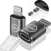 Techsuit - Premium OTG Adapter TitanCoreX (A11) - USB Type-C a Lightning csatlakozóhoz, 3A, alumínium ötvözet, csatlakoztasd és használd, gyors átvitel - Szürke. - 0. kép