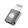 Techsuit - Premium OTG Adapter TitanCoreX (A11) - USB Type-C a Lightning csatlakozóhoz, 3A, alumínium ötvözet, csatlakoztasd és használd, gyors átvitel - Szürke. - 1. kép