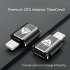 Techsuit - Premium OTG Adapter TitanCoreX (A11) - USB Type-C a Lightning csatlakozóhoz, 3A, alumínium ötvözet, csatlakoztasd és használd, gyors átvitel - Szürke. - 3. kép