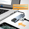Techsuit - NetBridge 5 az 1-ben dokkolóállomás (H1) - Type-C csatlakozóval 2x USB, 1x Type-C, 1x HDMI, 1x RJ45 - Szürke - 3. kép