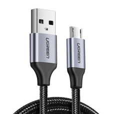 UGREEN USB-Micro USB kábel, QC 3.0, 2.4A, 1.5m (fekete), Micro USB kábel