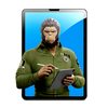  Blueo - Speciális írható képernyővédő - iPad 10 (2022) 10.9 - Átlátszó üvegfólia - 3. kép