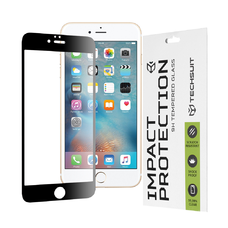 Teljes Borítású / Teljes Ragasztású Üvegfólia - Techsuit - 111D - Fekete - iPhone 6 / iPhone 6s. üvegfólia