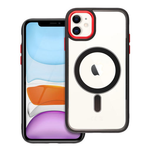 COLOR EDGE MAG COVER tok MagSafe kompatibilis IPHONE 11-hez fekete piros COLOR EDGE MAG COVER tok MagSafe kompatibilis IPHONE 11-hez fekete piros