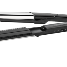 BaByliss ST496E Steam Shine Styler gőzölős hajvasaló és göndörítő, fekete-ezüst