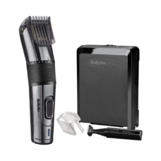 BaByliss E978E Carbon Titanium vezeték/vezeték nélküli hajvágó + trimmer, fémes-sötétszürke