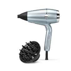 BaByliss D773DE Hydro-Fusion plazmaionos hajszárító HTDC motorral,  2100W, fémes