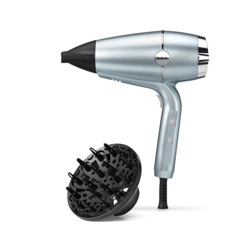 BaByliss D773DE Hydro-Fusion plazmaionos hajszárító HTDC motorral,  2100W, fémes