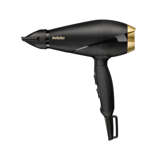 BaByliss 6704E Power Pro hajszárító, AC motor, 2000W, fekete-arany