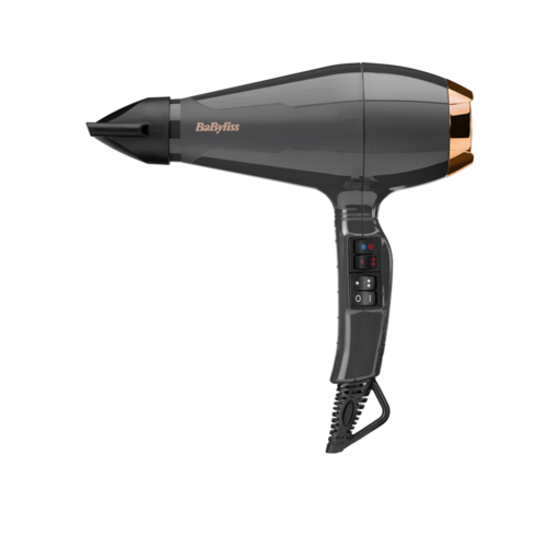 BaByliss 6719DE Air Pro Ionos hajszárító, AC motor, 2200W, fekete-sötétarany