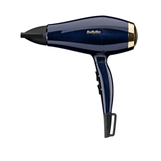 BaByliss 5911E Black Onyx hajszárító, HTDC motor, 2100W, kék-arany