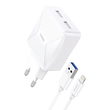 Foneng EU50 GaN, 35W 2x USB-C Type-C Lightning-ra töltő (fehér)