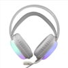 HDP White Shark GH-2444W PEACOCK gamer fejhallgató mikrofonnal - RGB - fehér - 0. kép