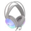 HDP White Shark GH-2444W PEACOCK gamer fejhallgató mikrofonnal - RGB - fehér - 1. kép
