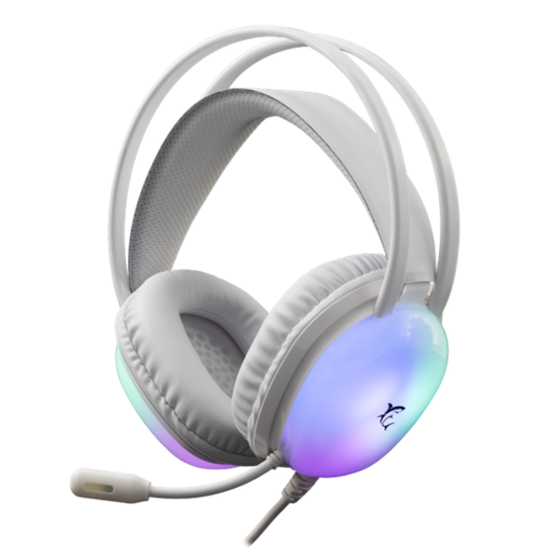 HDP White Shark GH-2444W PEACOCK gamer fejhallgató mikrofonnal - RGB - fehér