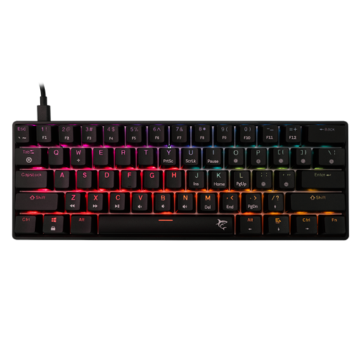BILL White Shark GK-004111B/R-US SHINOBI-2 vezetékes mechanikus gamer billentyűzet - fekete - US