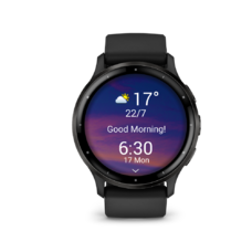 GARMIN Venu 3 black, black frame, silicone band