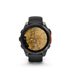 GARMIN fenix 8, Slate grey w/Black Silicone Band, 47 mm